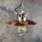 Japanese Industrial Cast Iron & Copper Ceiling Lamp, 1970s, Image 1