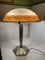 Lámpara de mesa francesa con base plateada, años 30, Imagen 1