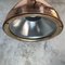 German Industrial Copper & Brass Ceiling Lamp, 1970s, Image 9