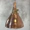German Industrial Copper & Brass Ceiling Lamp, 1970s, Image 11