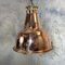 Large Japanese Industrial Copper & Brass Ceiling Lamp, 1970s, Image 2