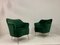 Italian Green Velvet Armchairs, 1950s, Set of 2 2