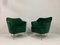 Italian Green Velvet Armchairs, 1950s, Set of 2 6