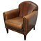 Club chair vintage in pelle color cognac, Paesi Bassi, Immagine 1