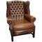 Vintage English Cognac Colored Leather Chesterfield Club Chair, Image 1