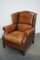 Fauteuil à Oreilles Cognac Vintage en Cuir Coloré, Pays-Bas 8