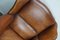 Vintage Dutch Cognac Colored Leather Wingback Club Chair 12