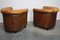 Vintage Dutch Cognac Colored Leather Club Chair, Set of 2, Image 10