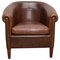 Fauteuil Vintage Cognac en Cuir, Pays-Bas 1