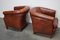 Club chair vintage in pelle color cognac, Olanda, set di 2, Immagine 8