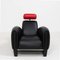 DS-57 Black and Red Leather Armchair by Franz Romero for De Sede 2