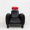 DS-57 Black and Red Leather Armchair by Franz Romero for De Sede, Image 2