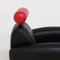 DS-57 Black and Red Leather Armchair by Franz Romero for De Sede 7