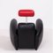 DS-57 Black and Red Leather Armchair by Franz Romero for De Sede 6