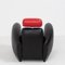 DS-57 Black and Red Leather Armchair by Franz Romero for De Sede 5