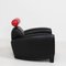 DS-57 Black and Red Leather Armchair by Franz Romero for De Sede, Image 3