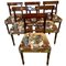 Antique Regency Inlaid Mahogany Dining Chairs, Set of 6 1
