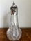 Antique Victorian Etched Glass and Silver Plated Claret Jug 2