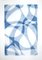 Großer Monotype aus Konturen und Schattierungen in Blau, Aquarellpapier, 2021 1