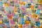 Natalia Roman, Patterns Colorés sur Jaune, Peinture Abstraite sur Toile, Palette Pastel, 2021 4