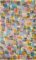 Natalia Roman, Bunte Linienmuster auf Gelb, Abstrakte Malerei auf Leinwand, Pastellfarbene Palette, 2021 1