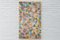 Natalia Roman, Bunte Linienmuster auf Gelb, Abstrakte Malerei auf Leinwand, Pastellfarbene Palette, 2021 2