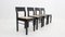 Italian Black Lacquered Wood & Vienna Straw Dining Chairs, 1970s, Set of 4 7