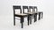 Italian Black Lacquered Wood & Vienna Straw Dining Chairs, 1970s, Set of 4, Image 7
