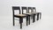 Italian Black Lacquered Wood & Vienna Straw Dining Chairs, 1970s, Set of 4, Image 1