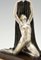 Escultura Trinque, Art Déco de bronce, desnuda con drape, años 20, Imagen 4