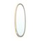 Oval Mirror with Brass Frame, 1950s, Image 1