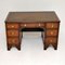 Antique Burr Walnut Desk with Leather Top 2