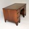 Antique Burr Walnut Desk with Leather Top, Image 12