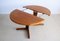 Round Teak Extendable Dining Table, 1960s, Image 9