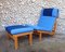 Danish Rag Lounge Chair & Ottoman by Bernt Petersen for Schiang, 1960s, Set of 2 1