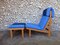 Danish Rag Lounge Chair & Ottoman by Bernt Petersen for Schiang, 1960s, Set of 2 3