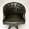 Antique Georgian Style Leather Swivel Desk Chair, 1950s 3