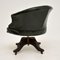 Antique Georgian Style Leather Swivel Desk Chair, 1950s 9