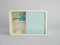 Mid-Century White Bakelite Bathroom Cabinet with Pastel Blue Sliding Doors, 1950s, Image 2