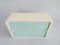 Mid-Century White Bakelite Bathroom Cabinet with Pastel Blue Sliding Doors, 1950s, Image 4