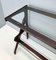 Mid-Century Ebonized Beech and Glass Console Table, 1950s 13