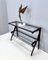 Mid-Century Ebonized Beech and Glass Console Table, 1950s, Image 7