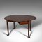 Antique English Mahogany Drop Leaf Table, Image 1