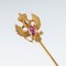 Antique Imperial Russian 56 Gold & Ruby Stick Pin by Karl Bock, 1890s 4