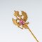 Antique Imperial Russian 56 Gold & Ruby Stick Pin by Karl Bock, 1890s 5