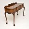 Queen Anne Style Burr Walnut Side or Serving Table, 1930s, Image 3