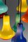 Lampadario in metallo e vetro colorato, Italia, inizio XXI secolo, Immagine 5