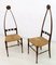 Italian Highbacked Dining Chairs from Pozzi & Verga, 1950s, Set of 2 1