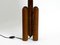 Large Teak Table Lamp with Hand-Painted Lampshade from Temde 16