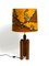 Large Teak Table Lamp with Hand-Painted Lampshade from Temde 20